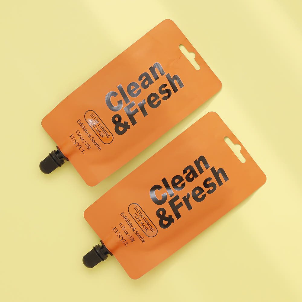 EUNYUL Clean&Fresh Facial Clay Mask Pack Pouch (15g x 5pcs) - Radiance Revolution