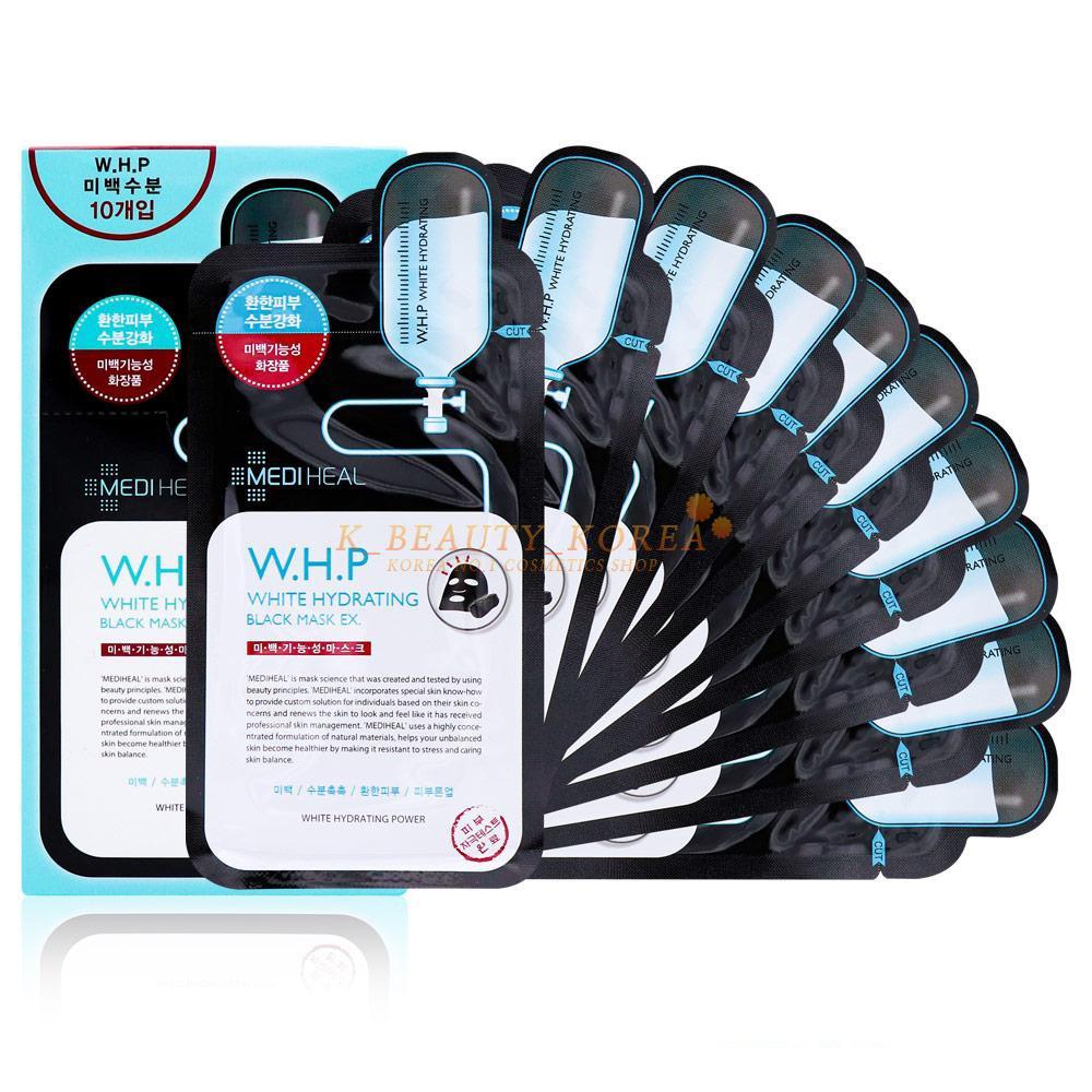 MEDIHEAL W.H.P White Hydrating Black Mask EX 25ml x 10ea - Radiance Revolution