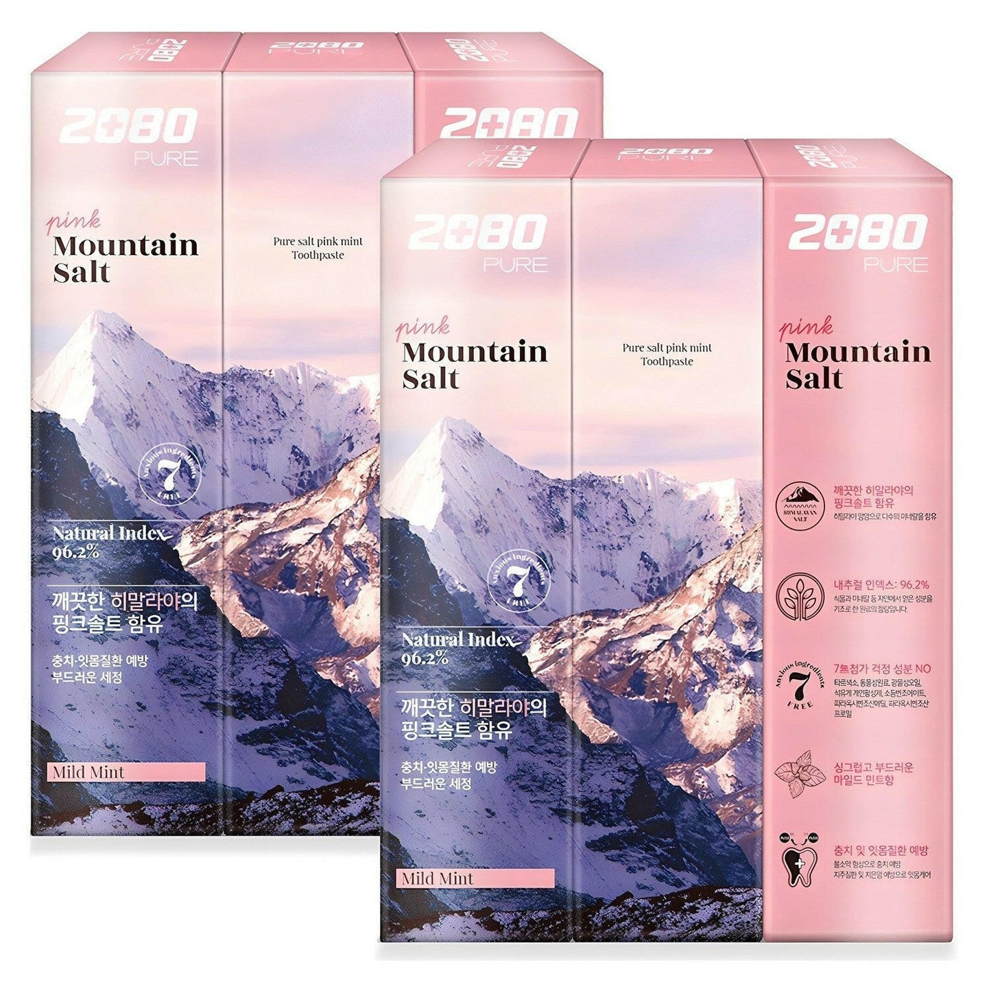 AEKYUNG 2080 Pure Pink Mountain Salt Toothpaste 150g X 6ea.