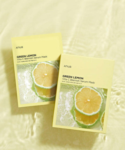 Anua Green Lemon Vita C Blemish Serum Mask 25ml X 10ea.