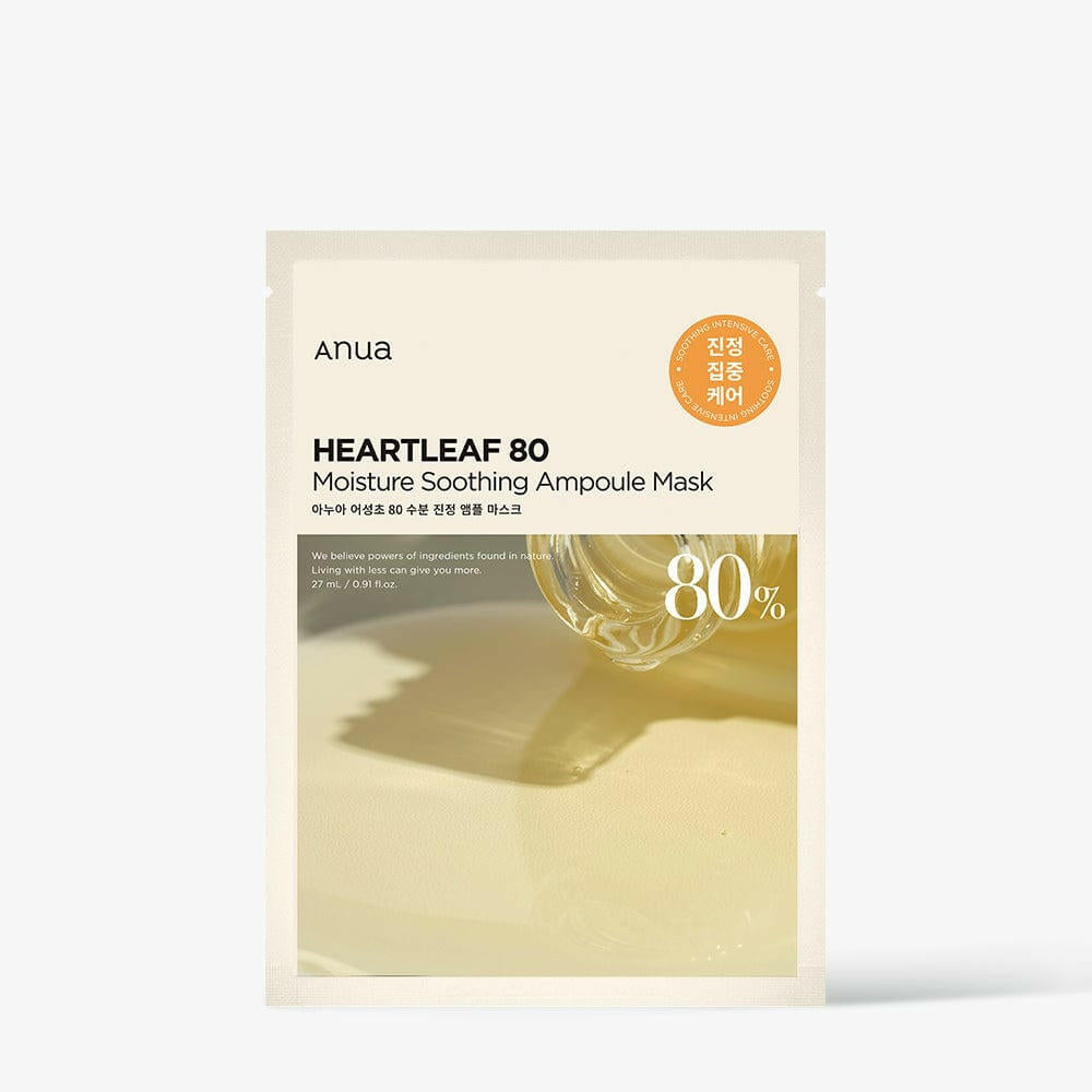 Anua Heartleaf 80% Moisture Soothing Ampoule Mask 27ml X 10ea.