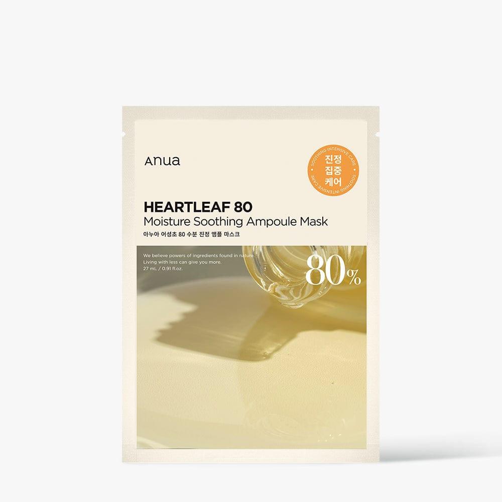 Anua Heartleaf 80% Moisture Soothing Ampoule Mask 27ml X 10ea.