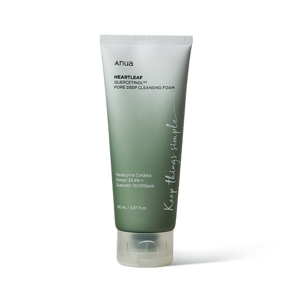 Anua HEARTLEAF QUERCETINOL PORE DEEP CLEANSING FOAM 150ml - Radiance Revolution