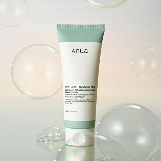Anua HEARTLEAF SUCCINIC MOISTURE CLEANSING FOAM 150ml.