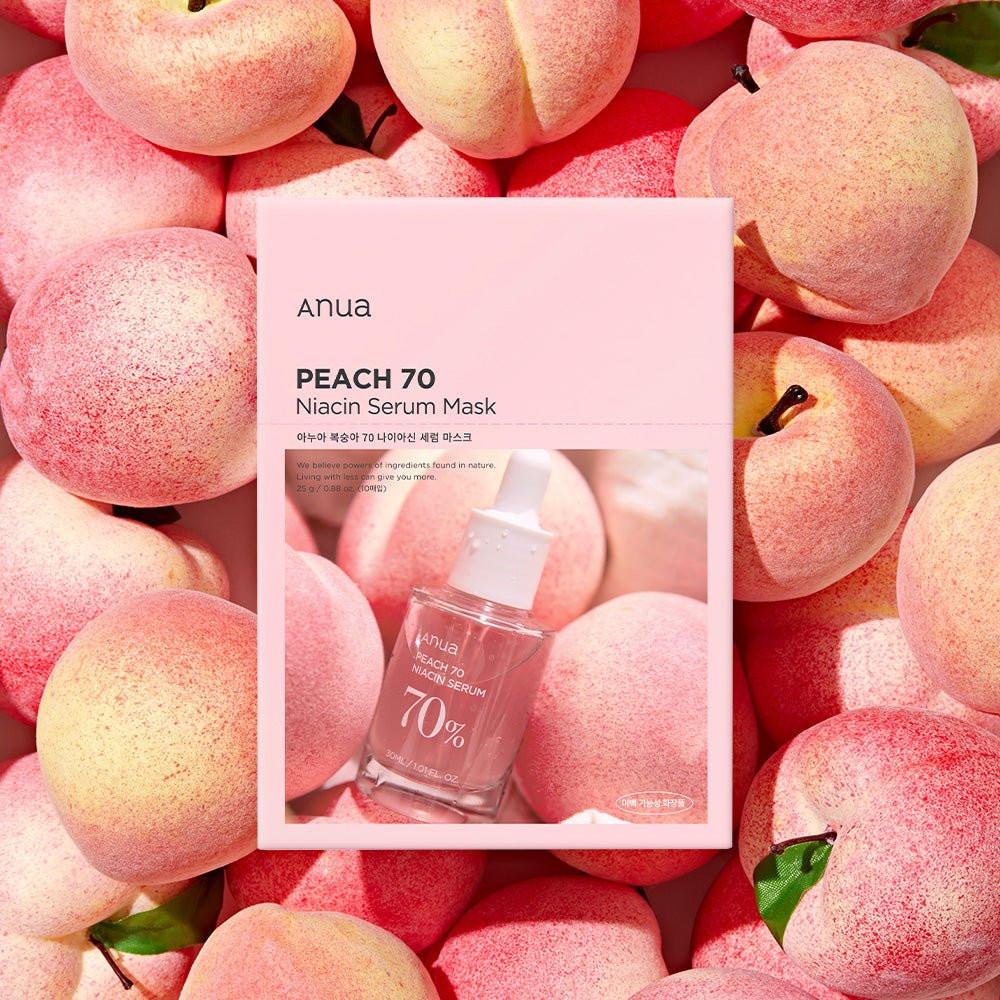 Anua Peach 70% Niacin Serum Mask 25g (10 sheets).