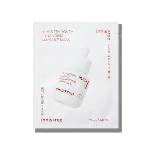 innisfree Black Tea Youth Enhancing Ampoule Mask 28ml X 6ea.