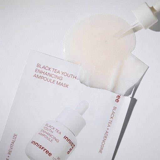 innisfree Black Tea Youth Enhancing Ampoule Mask 28ml X 6ea.