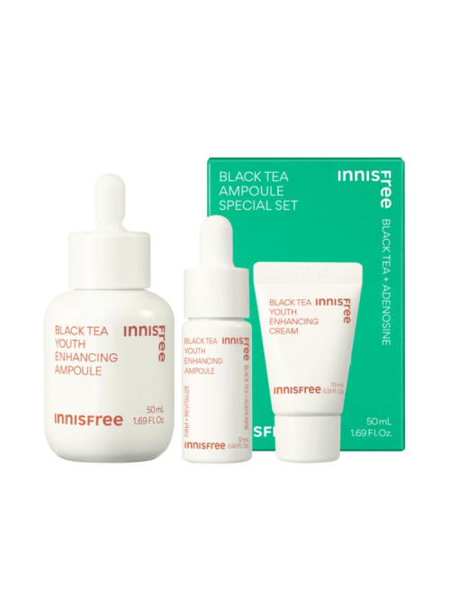 Innisfree Black Tea Youth Enhancing Ampoule Special Set.
