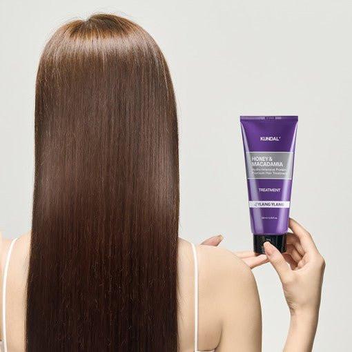 KUNDAL HONEY & MACADAΜΙΑ Hydro-Intensive Protein Premium Hair Treatment 200ml #YLANG YLANG.