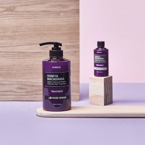 KUNDAL HONEY & MACADAΜΙΑ Hydro-Intensive Protein Premium Hair Treatment 500ml #ROSE WOOD.