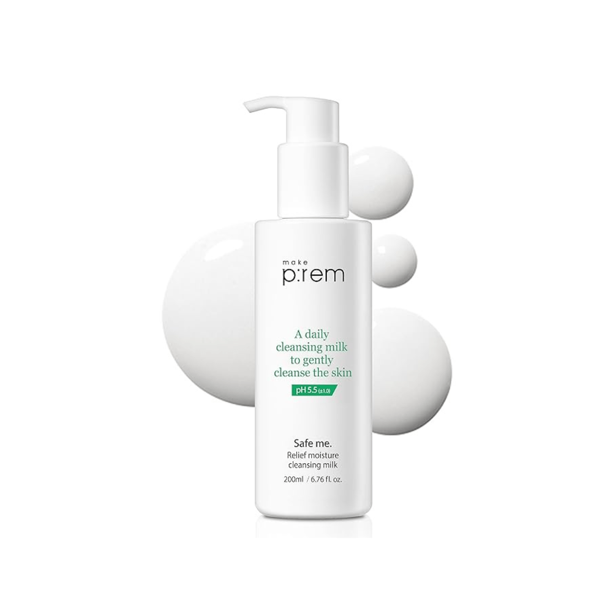make p:rem Safe Me. Relief Moisture Cleansing Milk 200ml - Radiance Revolution