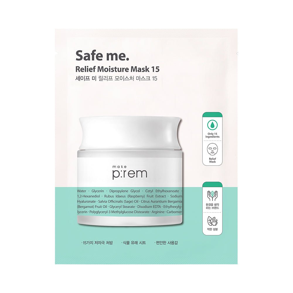 make p:rem Safe Me. Relief Moisture Mask 15 25ml x 10ea - Radiance Revolution