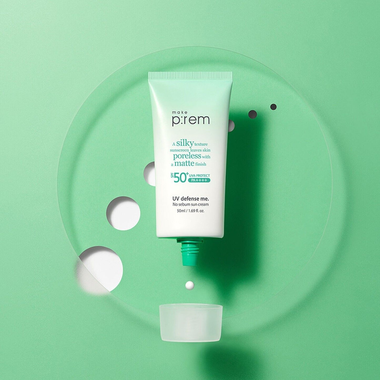 make p:rem UV Defense Me. No Sebum Sun Cream SPF50+ PA++++ 50ml - Radiance Revolution