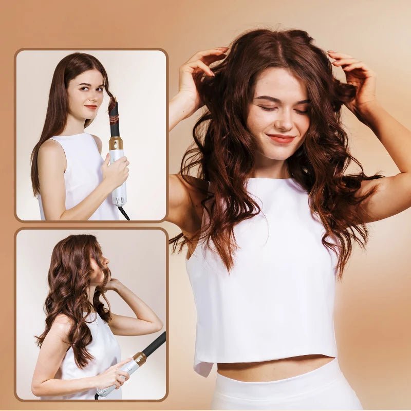 Multi Hair Styler 5 In 1 Hair Dryer Curling Iron Hair Straightener With Hair Brush.