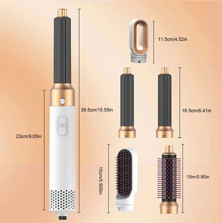 Multi Hair Styler 5 In 1 Hair Dryer Curling Iron Hair Straightener With Hair Brush.