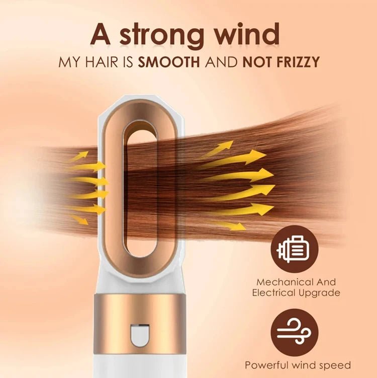 Multi Hair Styler 5 In 1 Hair Dryer Curling Iron Hair Straightener With Hair Brush.