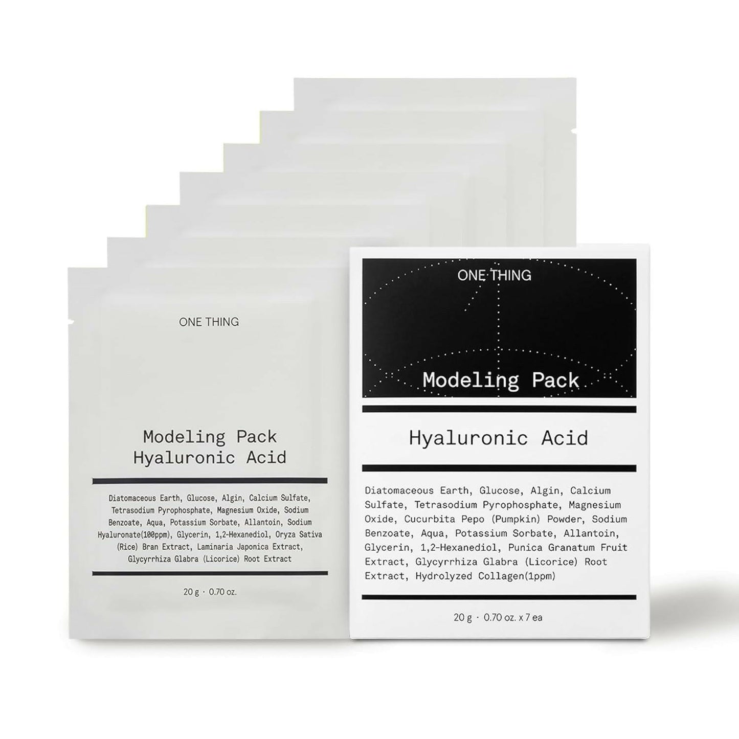 ONE THING Modeling Pack 20g X 7 Hyaluronic Acid.
