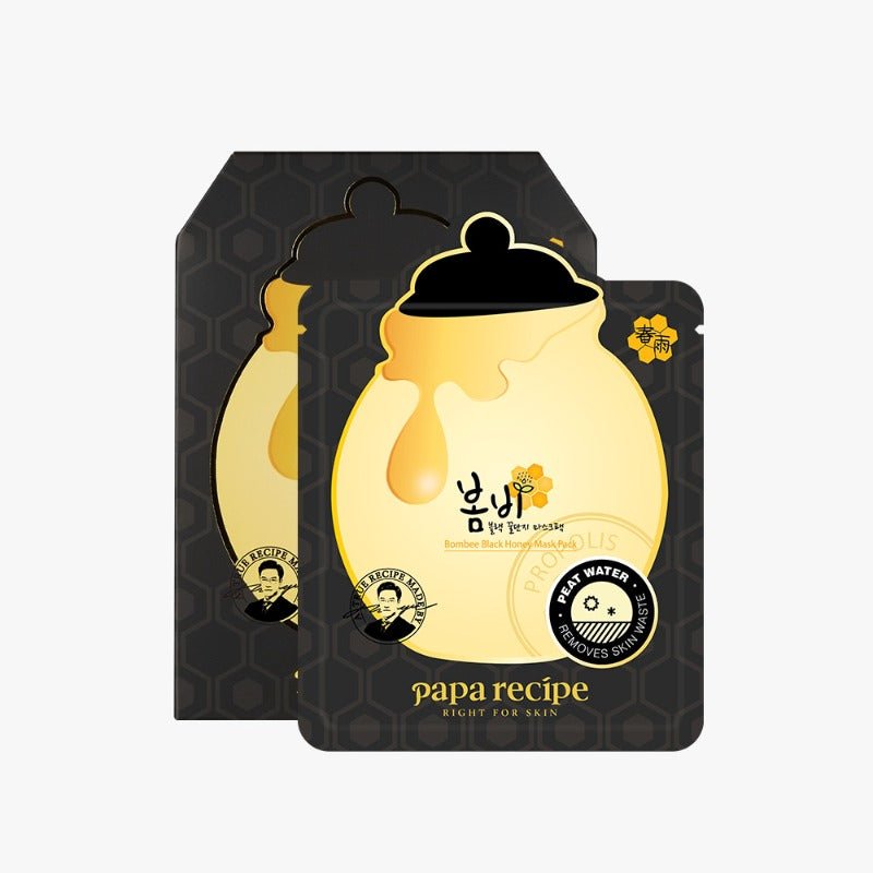 papa recipe Bombee Black Honey Mask Pack Set 25g x 10 pcs - Radiance Revolution