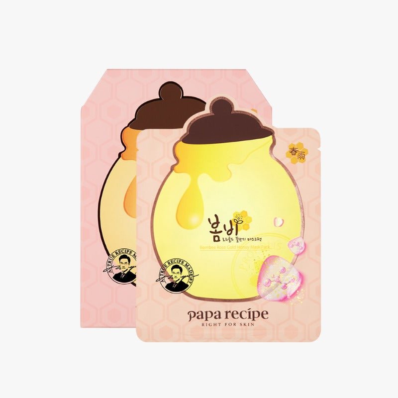 papa recipe Bombee Rose Gold Honey Mask Pack Set 25g x 10 pcs - Radiance Revolution