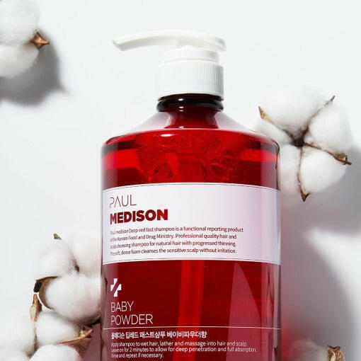 PAUL MEDISON Deep Red Fast Hair Loss Shampoo 1077ml #Baby Powder.