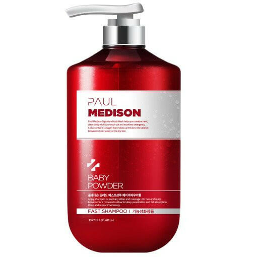 PAUL MEDISON Deep Red Fast Hair Loss Shampoo 1077ml #Baby Powder.