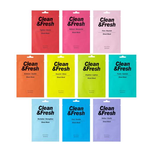 EUNYUL Clean & Fresh Sheet Mask 22ml*30ea (10-type).