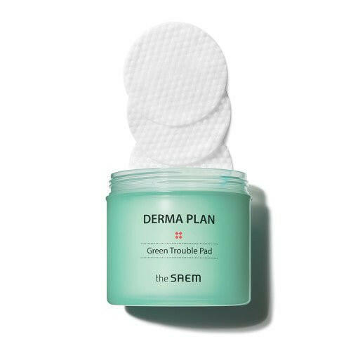 The SAEM Derma Plan Green Trouble Pad 145ml (70ea).