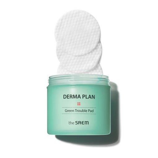 The SAEM Derma Plan Green Trouble Pad 145ml (70ea).