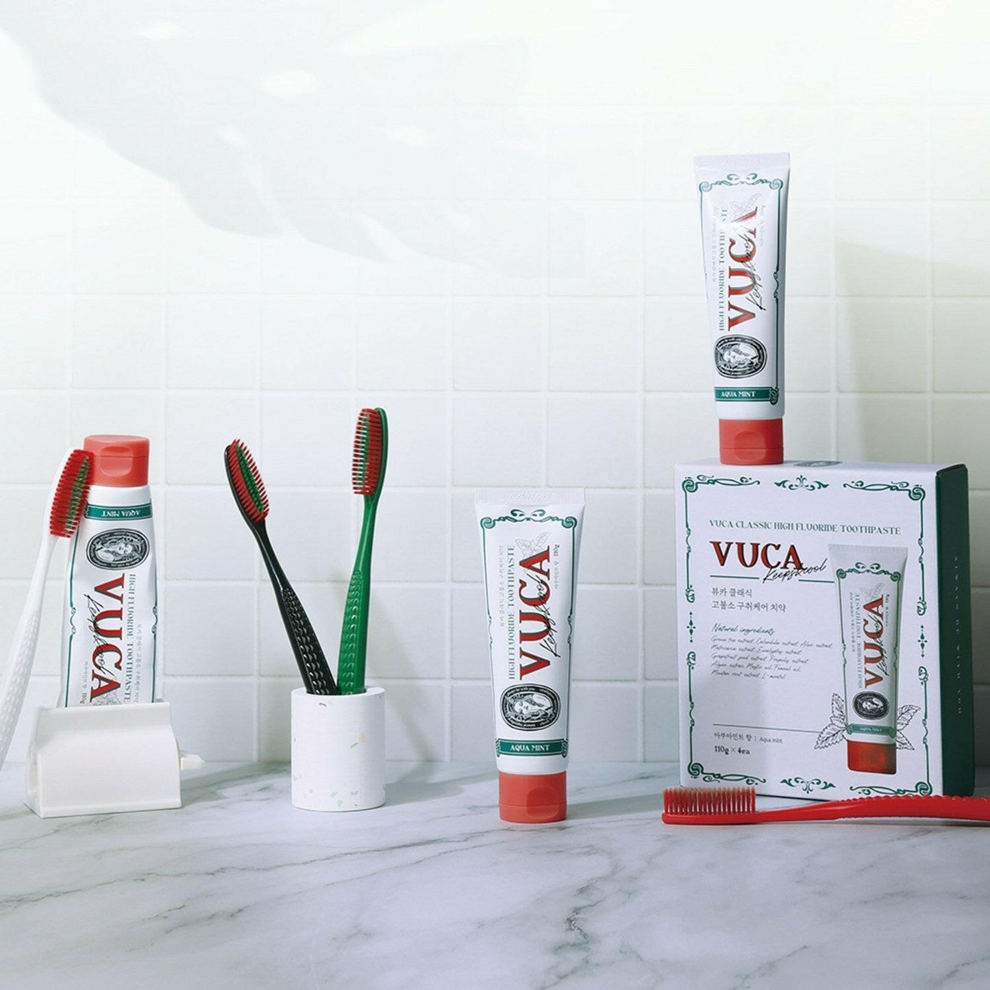 VUCA Classic High Fluoride Toothpaste 110g X 12ea #Aquamint.