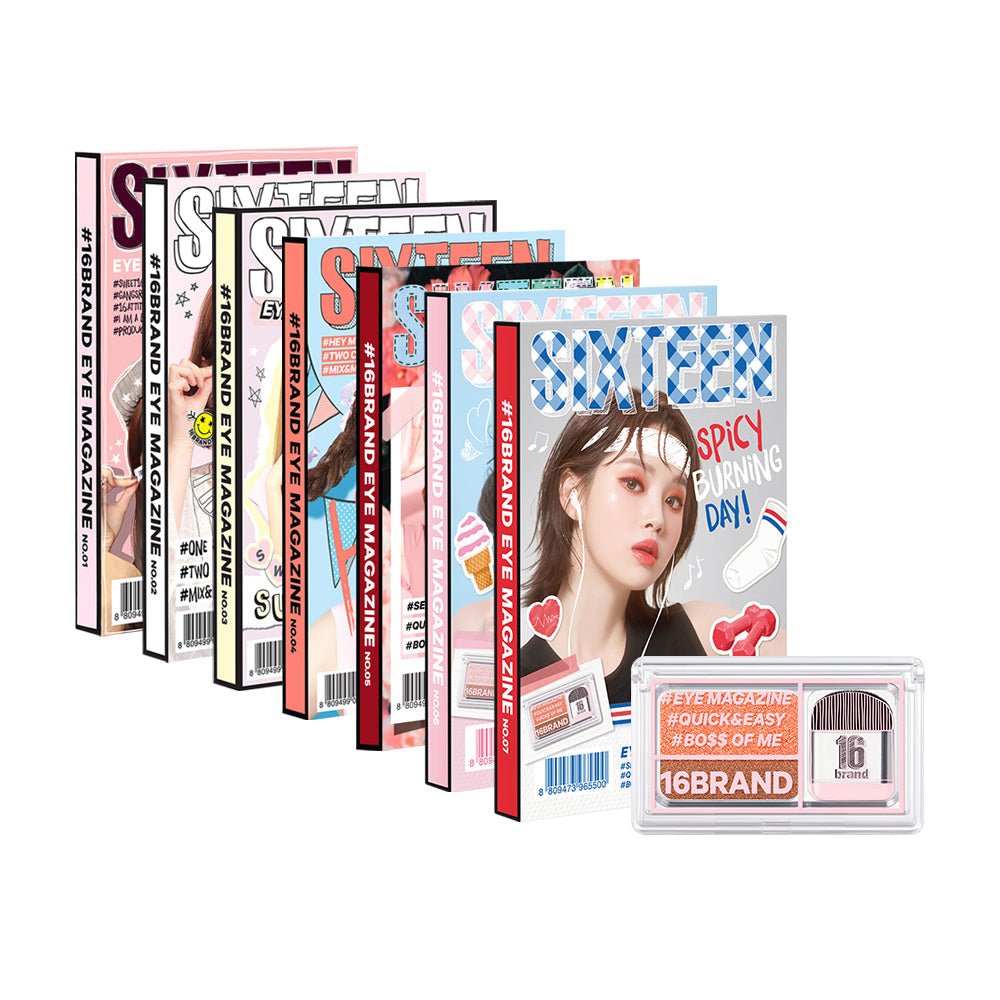 16BRAND Sixteen Eye Magazine (7 colours) - Radiance Revolution - 16BRAND - EYESHADOW