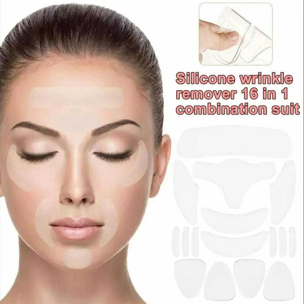 18pcs Reusable Silicone Anti Wrinkle pads - Radiance Revolution - Generic - Silicone Mask