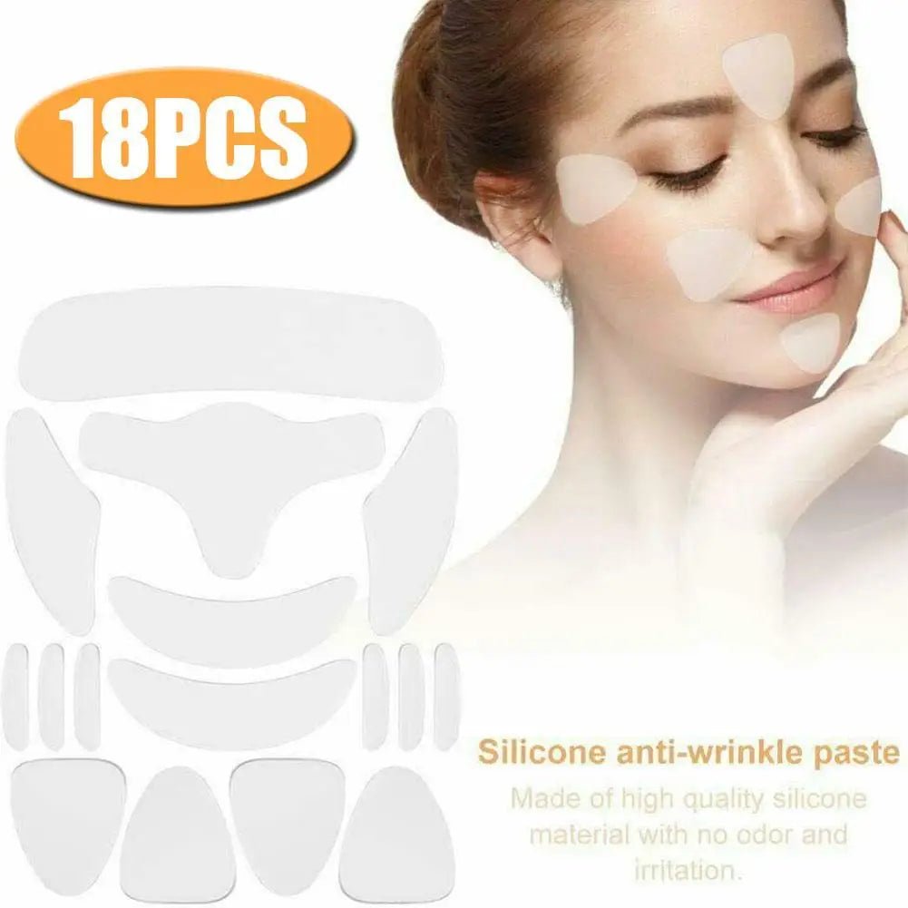 18pcs Reusable Silicone Anti Wrinkle pads - Radiance Revolution - Generic - Silicone Mask