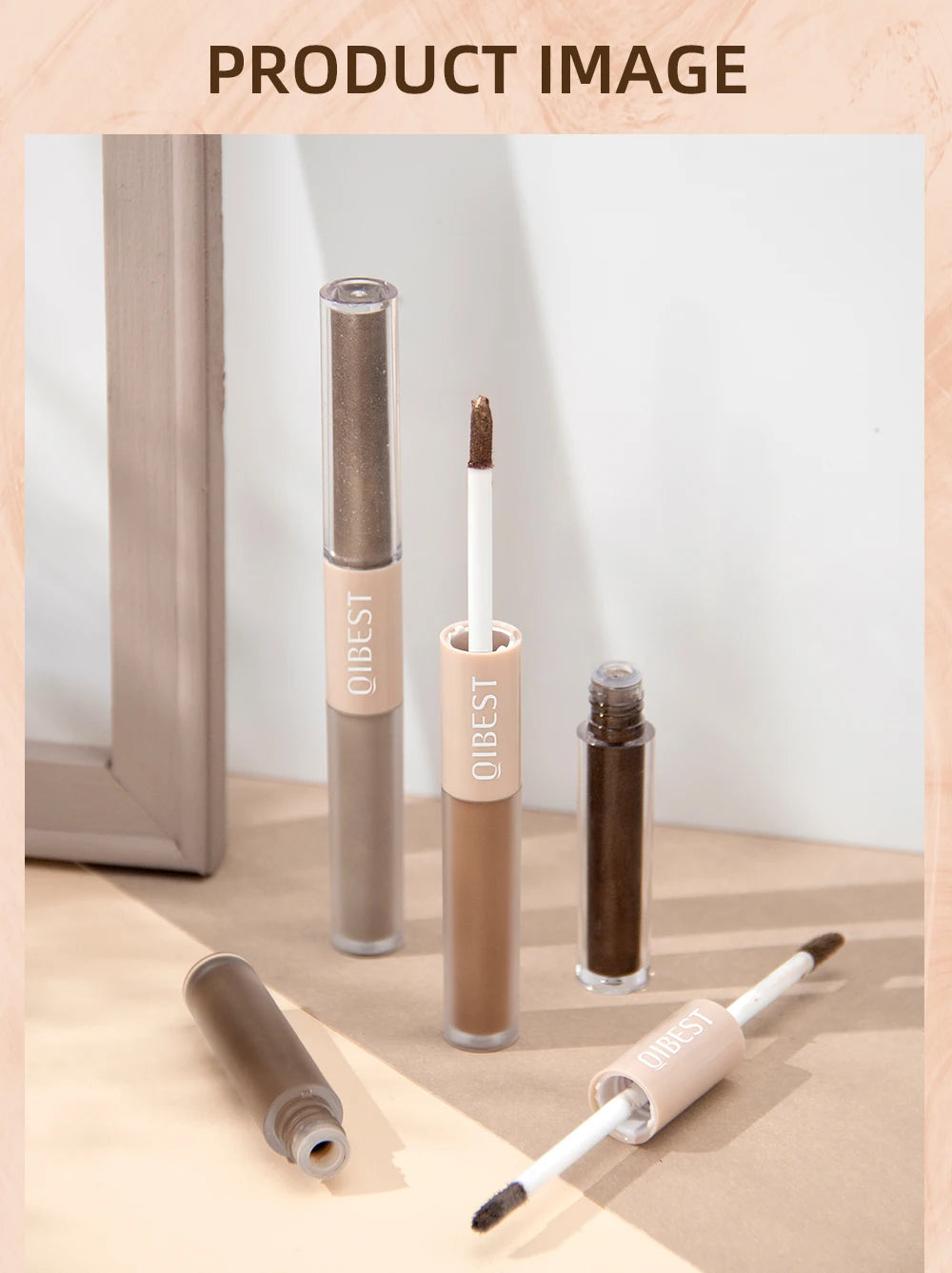 QIBEST Double-Ended Glitter & Matte Eyeshadow Stick (Waterproof)