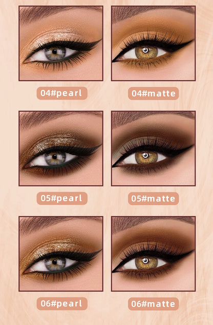 QIBEST Double-Ended Glitter & Matte Eyeshadow Stick (Waterproof)