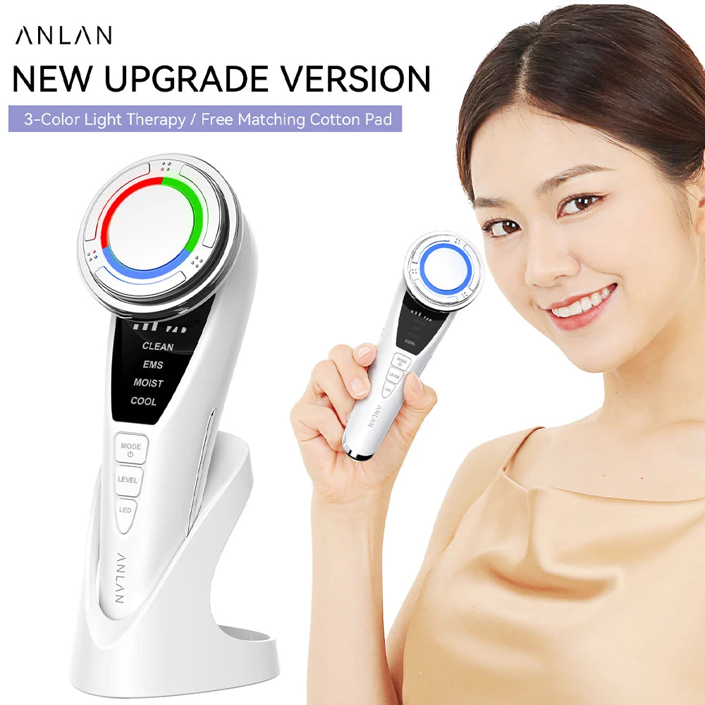 ANLAN EMS Facial Massager Pro LED Light Therapy Beauty Device