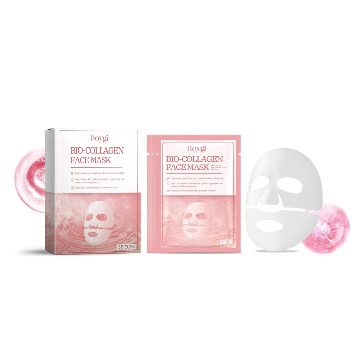 Bio Collagen Face Mask Hydrating Overnight Lifting Rejuvenation Shrink Pores Moisturizing Refreshing Brightening Face Skin Care