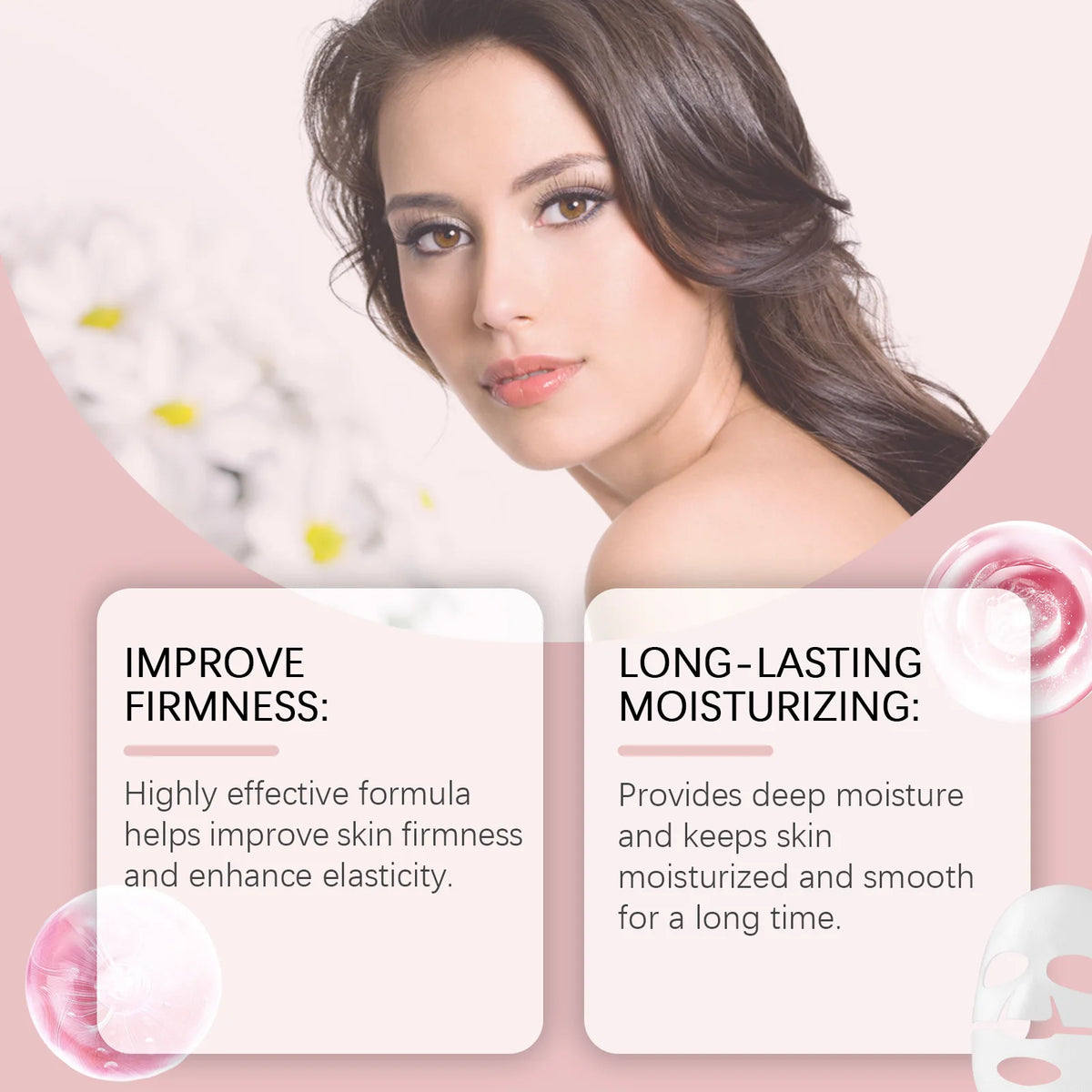 Bio Collagen Face Mask Hydrating Overnight Lifting Rejuvenation Shrink Pores Moisturizing Refreshing Brightening Face Skin Care.