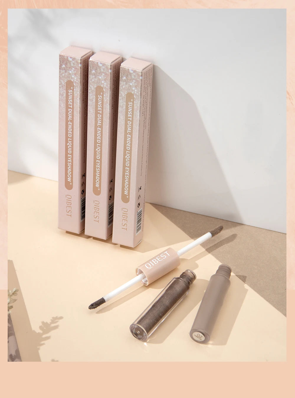 QIBEST Double-Ended Glitter & Matte Eyeshadow Stick (Waterproof)