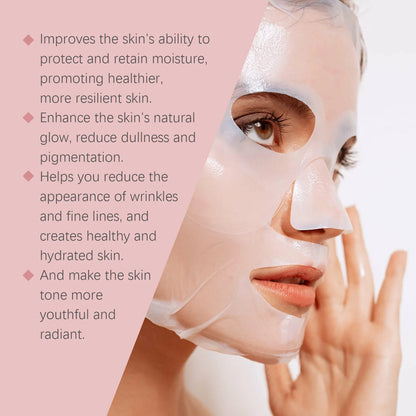 Bio Collagen Face Mask Hydrating Overnight Lifting Rejuvenation Shrink Pores Moisturizing Refreshing Brightening Face Skin Care.