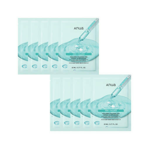 Anua PDRN Hyaluronic Acid Capsule 100 Serum Mask Sheet 23ml*10ea.