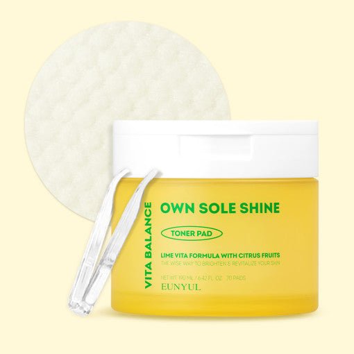 EUNYUL VITA BALANCE OWN SOLE SHINE Toner Pad 70 Pads/190ml - Radiance Revolution