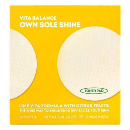 EUNYUL Vita Balance Own Sole Shine Toner Pad 2 Pads*10ea.