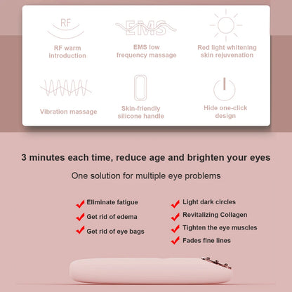 Electric Eye Massager Pen - Red Light Micro-current Wand.