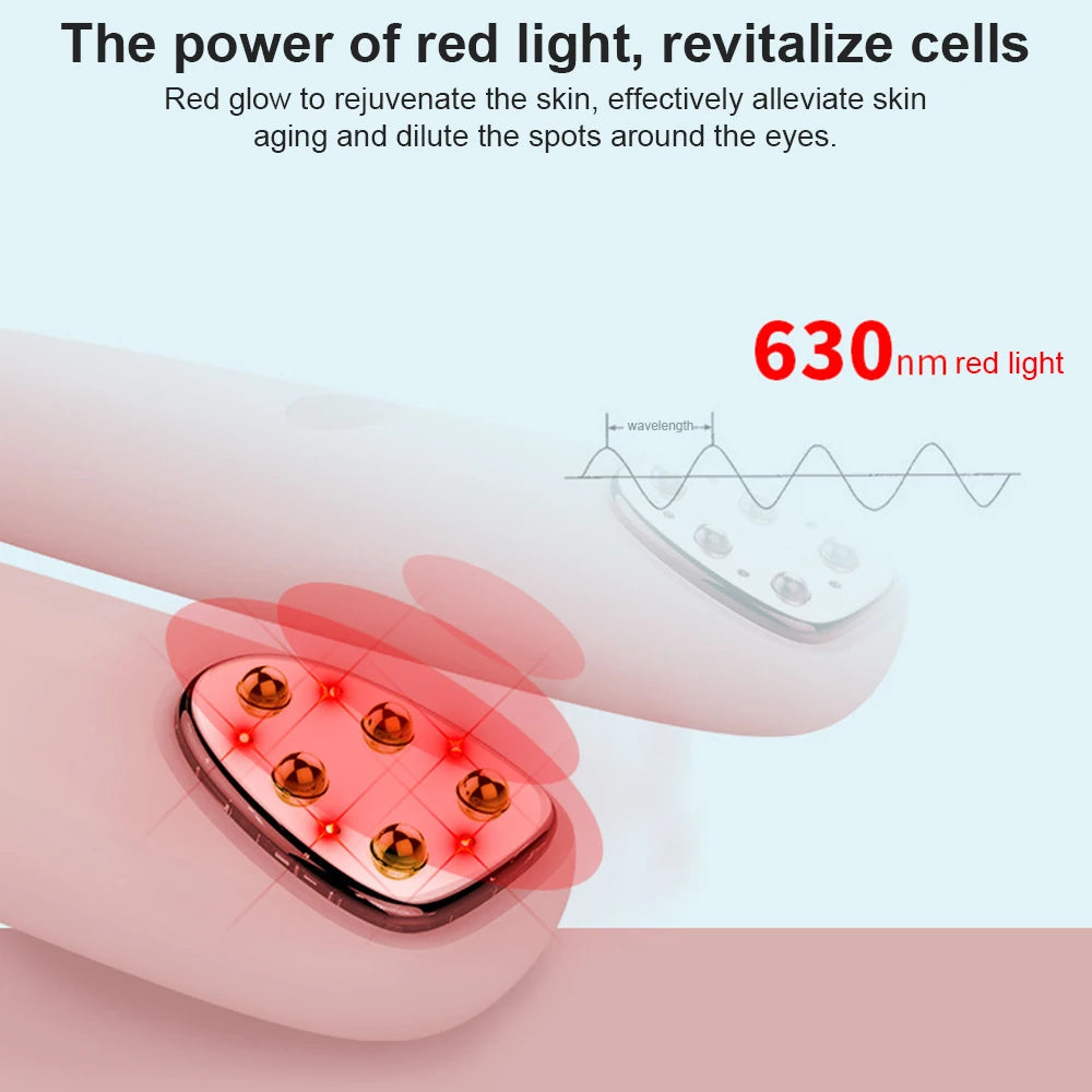 Electric Eye Massager Pen - Red Light Micro-current Wand.