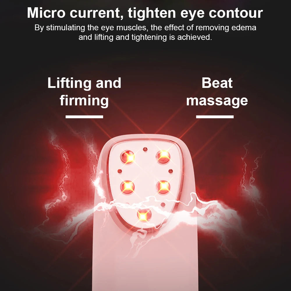 Electric Eye Massager Pen - Red Light Micro-current Wand.