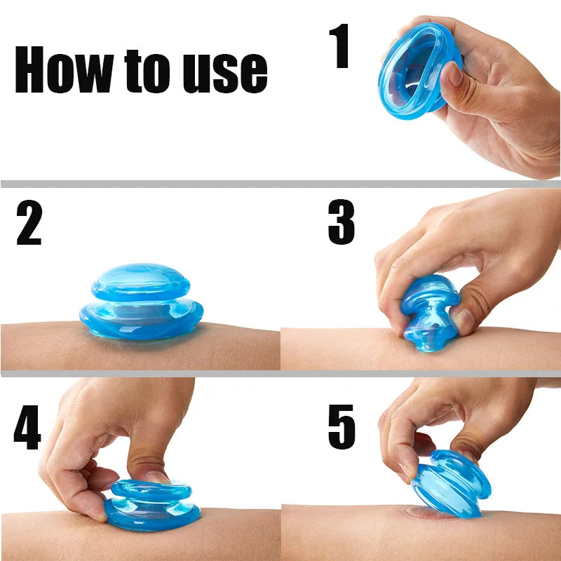 1Pcs Silicone Massage Body Cups Anti Cellulite Suction Cup Chinese Vacuum Cuppings Massager for Face Skin Lifting Body Relaxtion