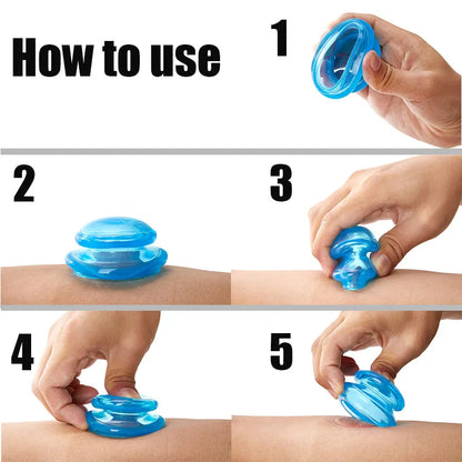 1Pcs Silicone Massage Body Cups Anti Cellulite Suction Cup Chinese Vacuum Cuppings Massager for Face Skin Lifting Body Relaxtion