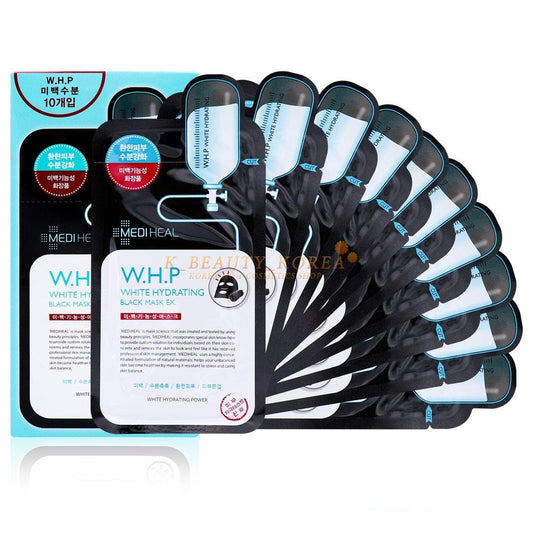 MEDIHEAL W.H.P White Hydrating Black Mask EX 25ml x 10ea - Radiance Revolution