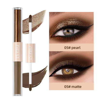 QIBEST Double-Ended Glitter & Matte Eyeshadow Stick (Waterproof)