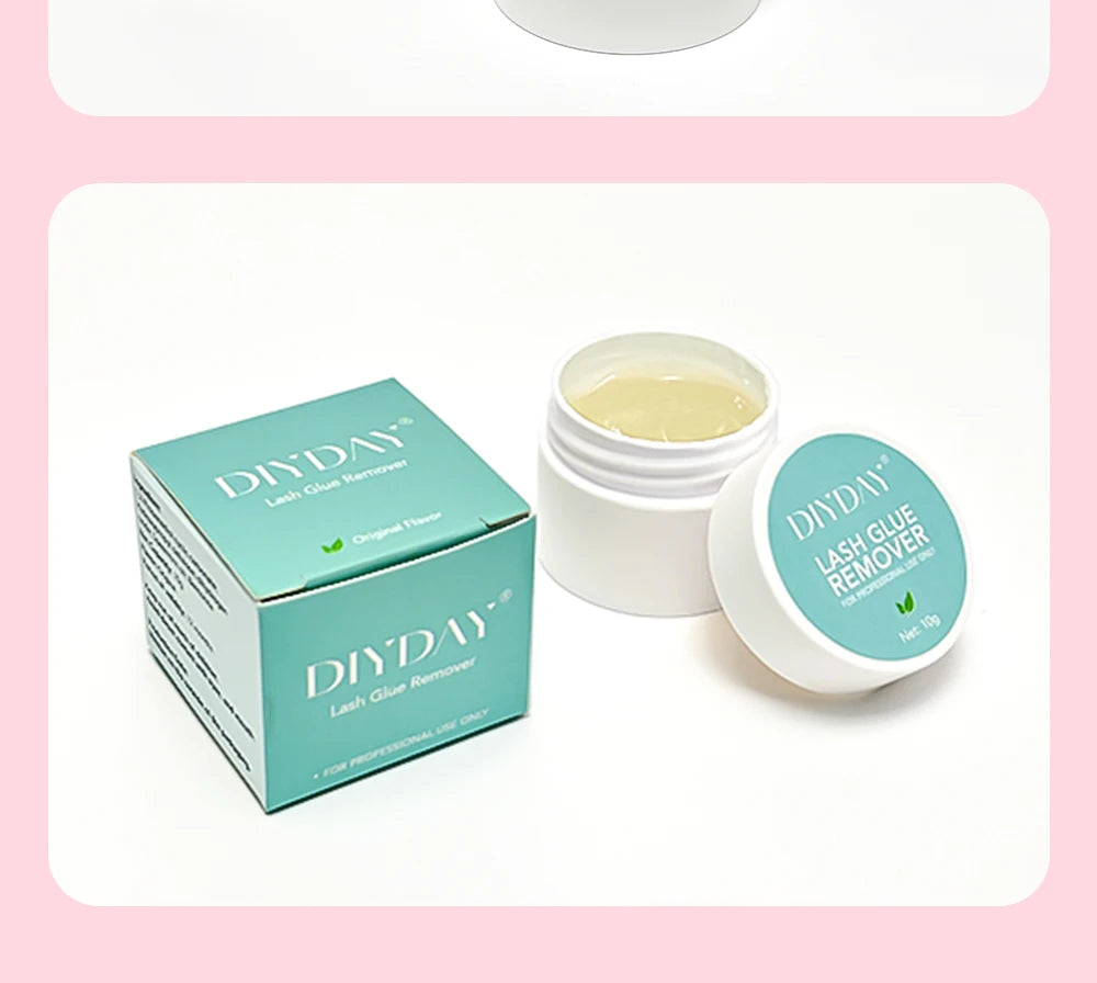DIYDAY Eyelash Glue Remover No Irritation Ultra-Fast Cleaning Lash Cream Safe for Sensitive Eyes Easy Removal for False Lashes